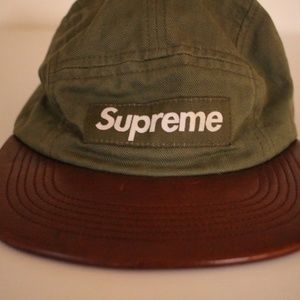 Supreme Camp Cap w/ Leather Brim
